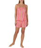 Sleeveless Round Neck Woven Multi Stripe Shorty Pajama Set
