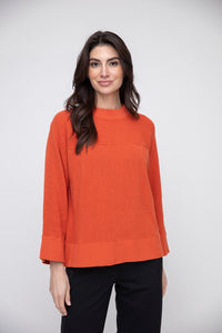 Knit Dolman Funnel Neck Top