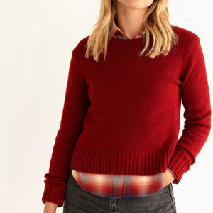 Women's Shetland Collection Crewneck | Chili Red