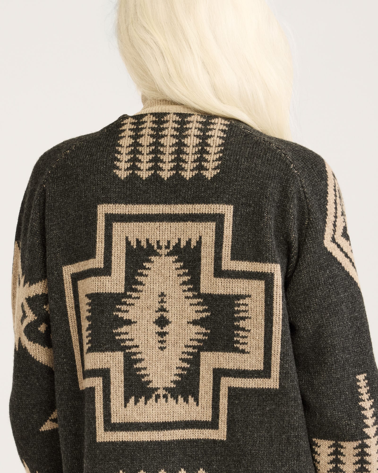 Pendleton Lambswool Mixed Graphic Cardigan