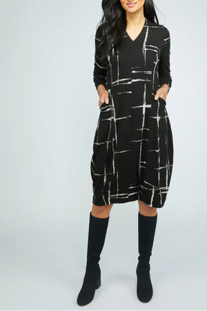 Arthouse Grid Cocoon Dress