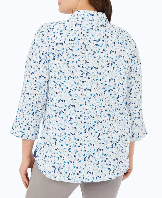 Water Color Dots Long Shirt | Blue Watercolor