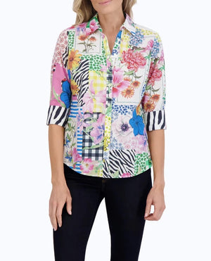 Mary No Iron Spring Conversational Shirt | Multi Spring Conversational