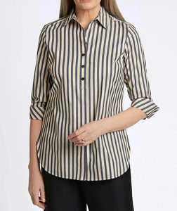 Madison Essential Stretch Striped No Iron Tunic