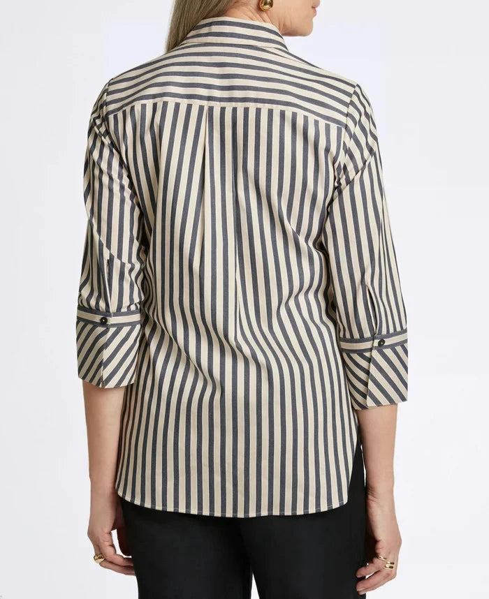 Madison Essential Stretch Striped No Iron Tunic