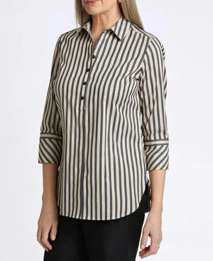 Madison Essential Stretch Striped No Iron Tunic