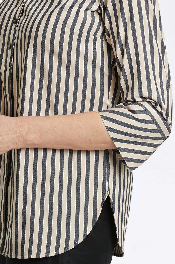 Madison Essential Stretch Striped No Iron Tunic