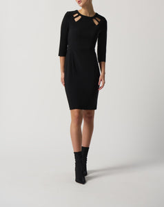 Keyhole Neckline Sheath Dress | Black