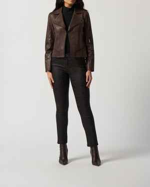 Suede Moto Jacket | Mocha