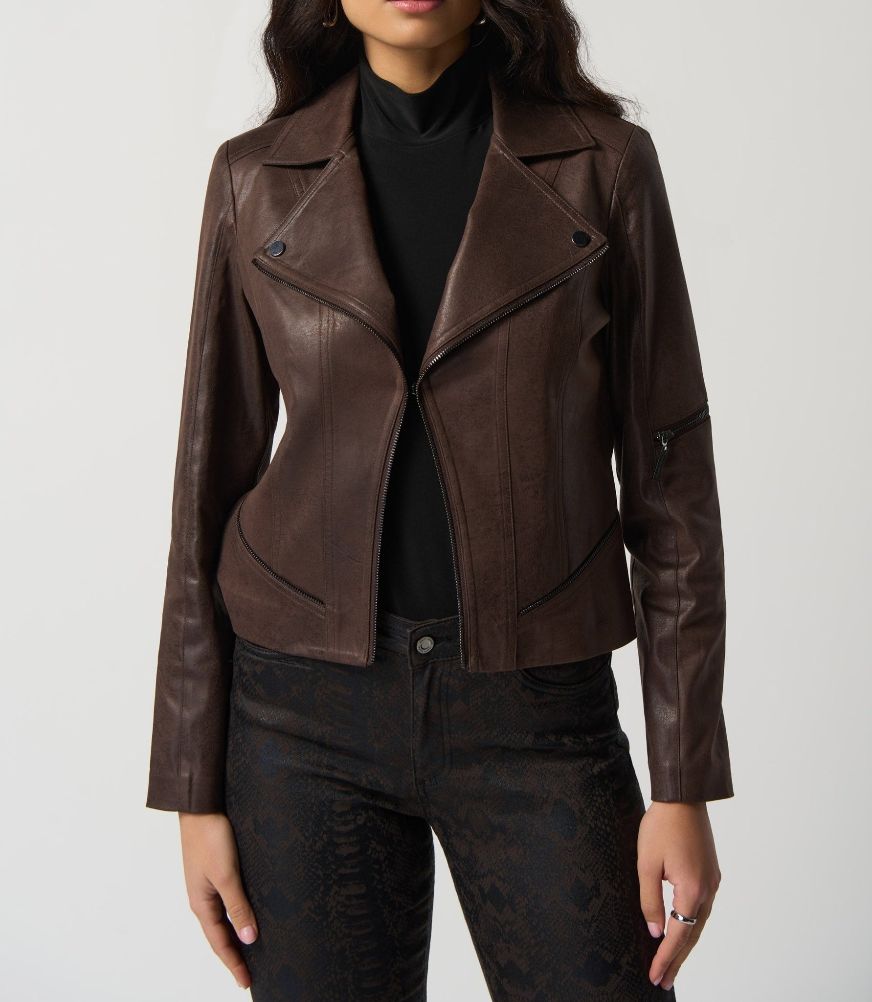 Suede Moto Jacket | Mocha