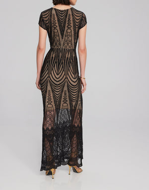 Embroidered Lace Trumpet Gown