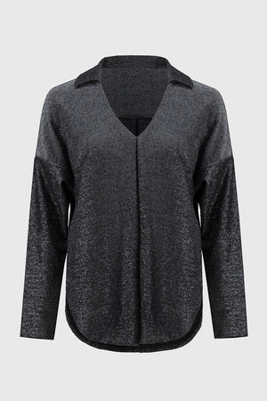 Lurex Knit Straight Top