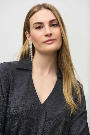 Lurex Knit Straight Top