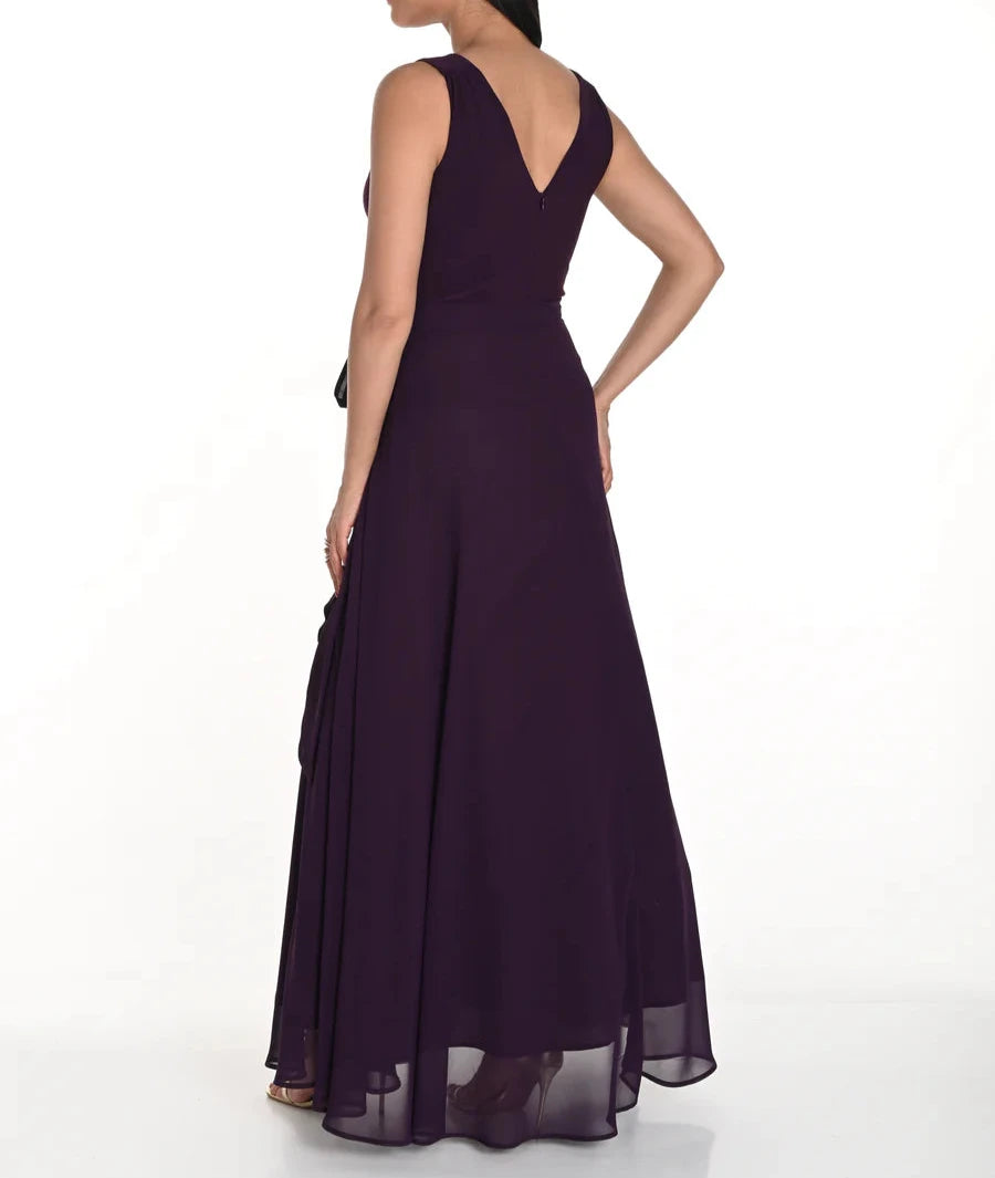 Sleeveless Wrap Gown