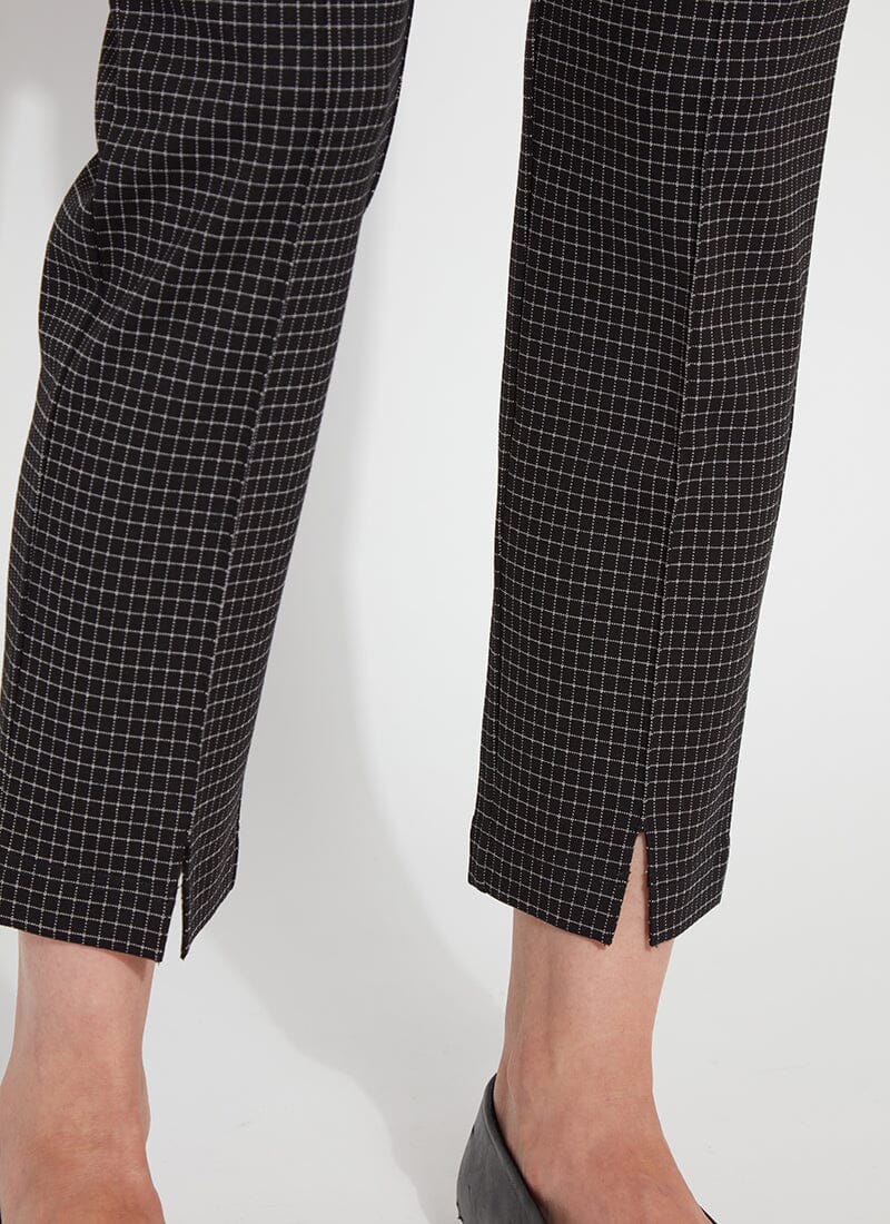 Patterned Wisteria Ankle Pant | BLACK CRISS-CROSS