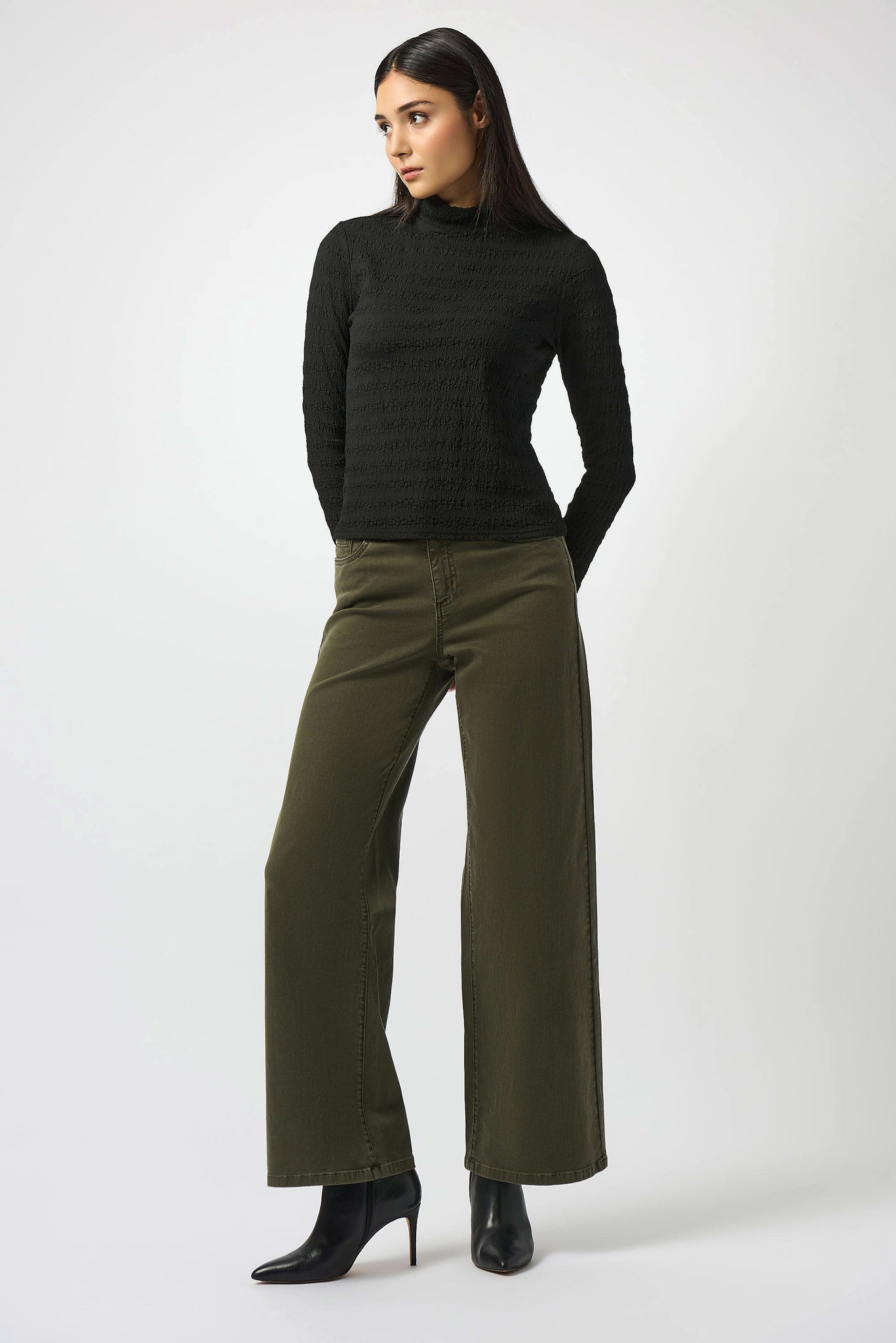 Textured Knit Fitted Top
