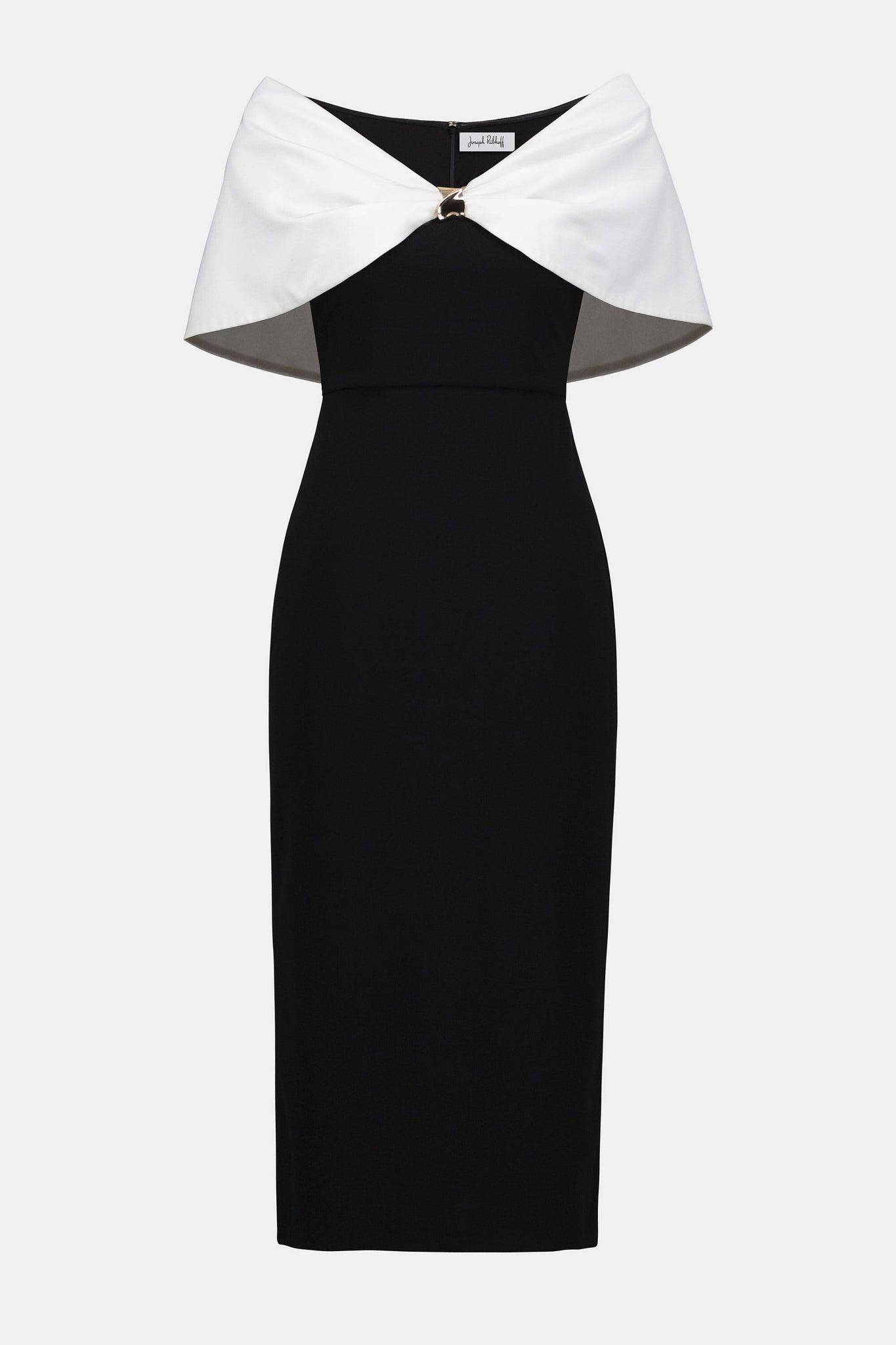 Crepe/Satin Off the Shoulder Dress