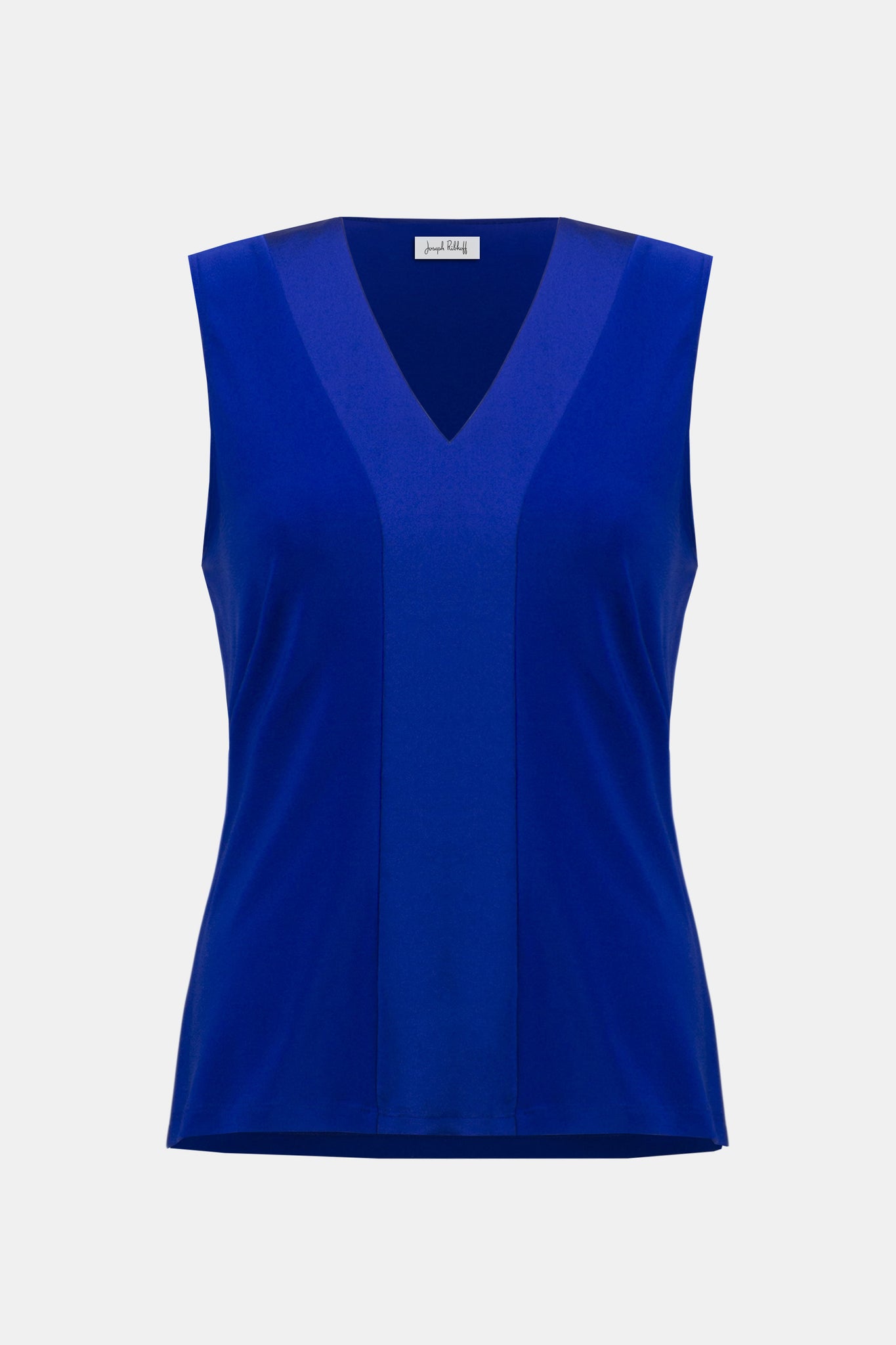 Silky Knit & Satin Fitted Sleeveless Top