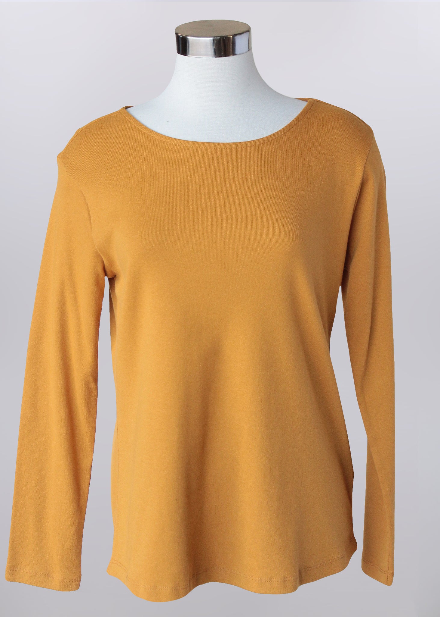 Long Sleeve Crew Neck | Mustard