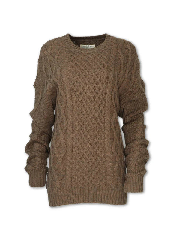 Merino Wool Blend Cable Knit Sweater