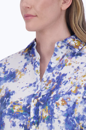 Meghan No Iron Abstract Floral Shirt