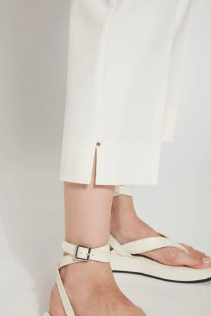 Hallie Cropped Wide Leg Pant | Off White