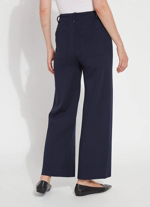 Erin Wide Leg Ponte (28" Inseam) | TRUE NAVY