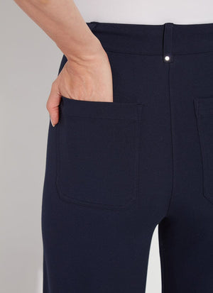 Erin Wide Leg Ponte (28" Inseam) | TRUE NAVY