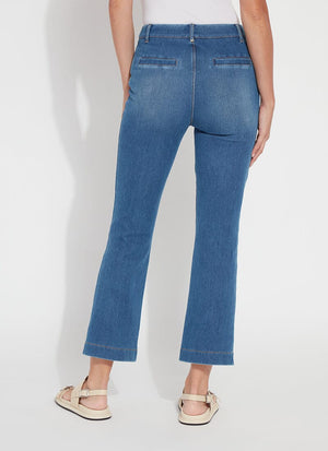 Elle Ankle Flare Denim | Blue Wash