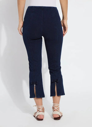 Lizzette Bow Detail Crop Flare Denim