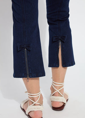 Lizzette Bow Detail Crop Flare Denim