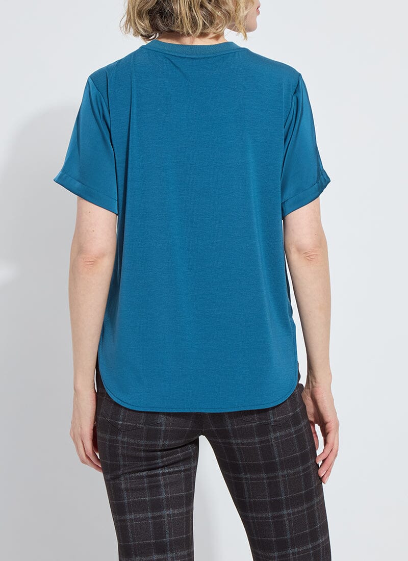 Aline Crew Neck Mix Media Top