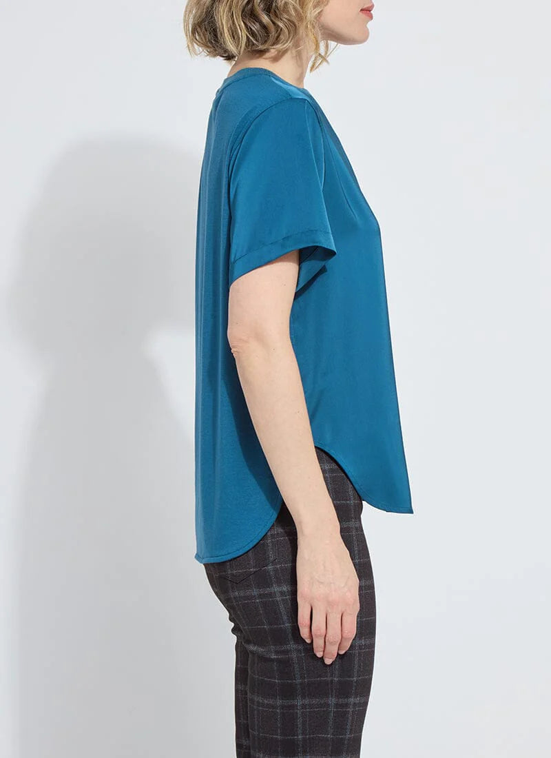 Aline Crew Neck Mix Media Top