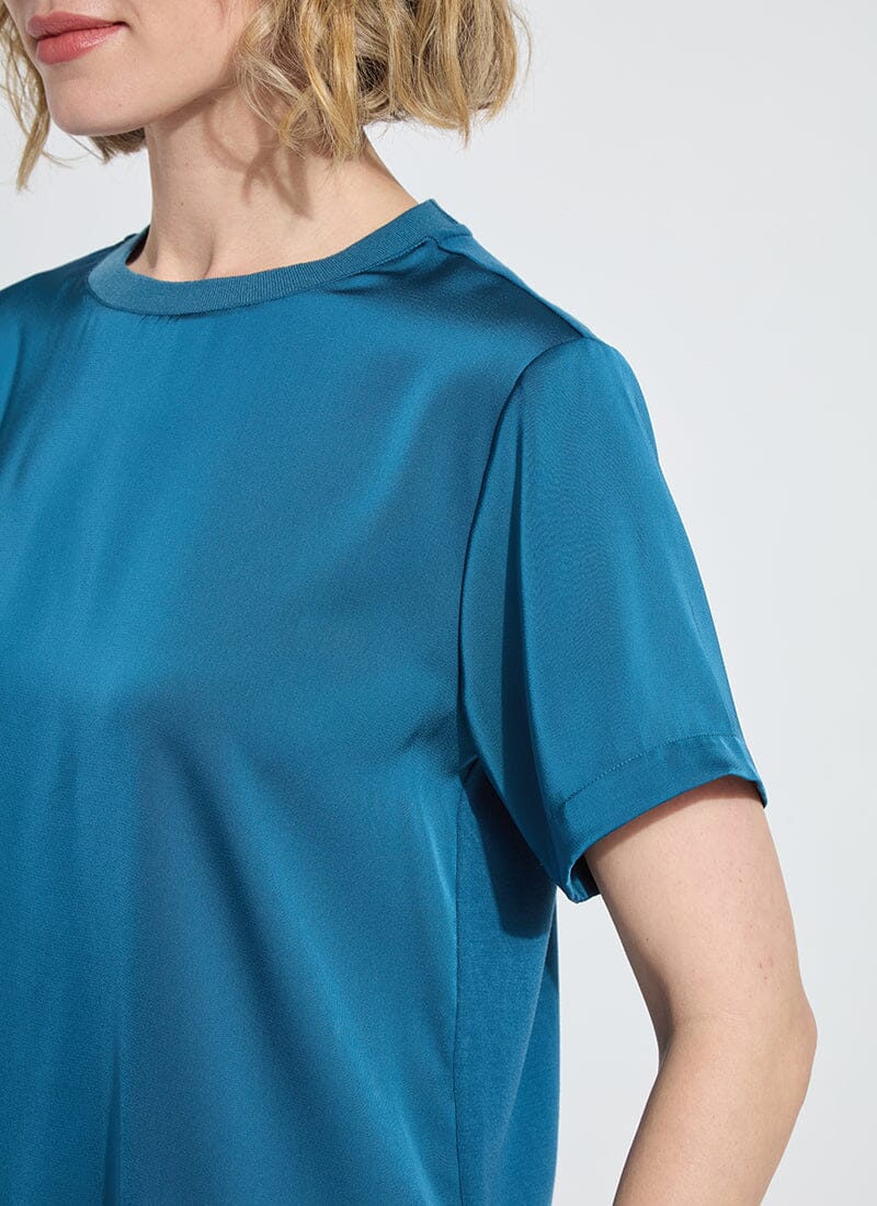 Aline Crew Neck Mix Media Top