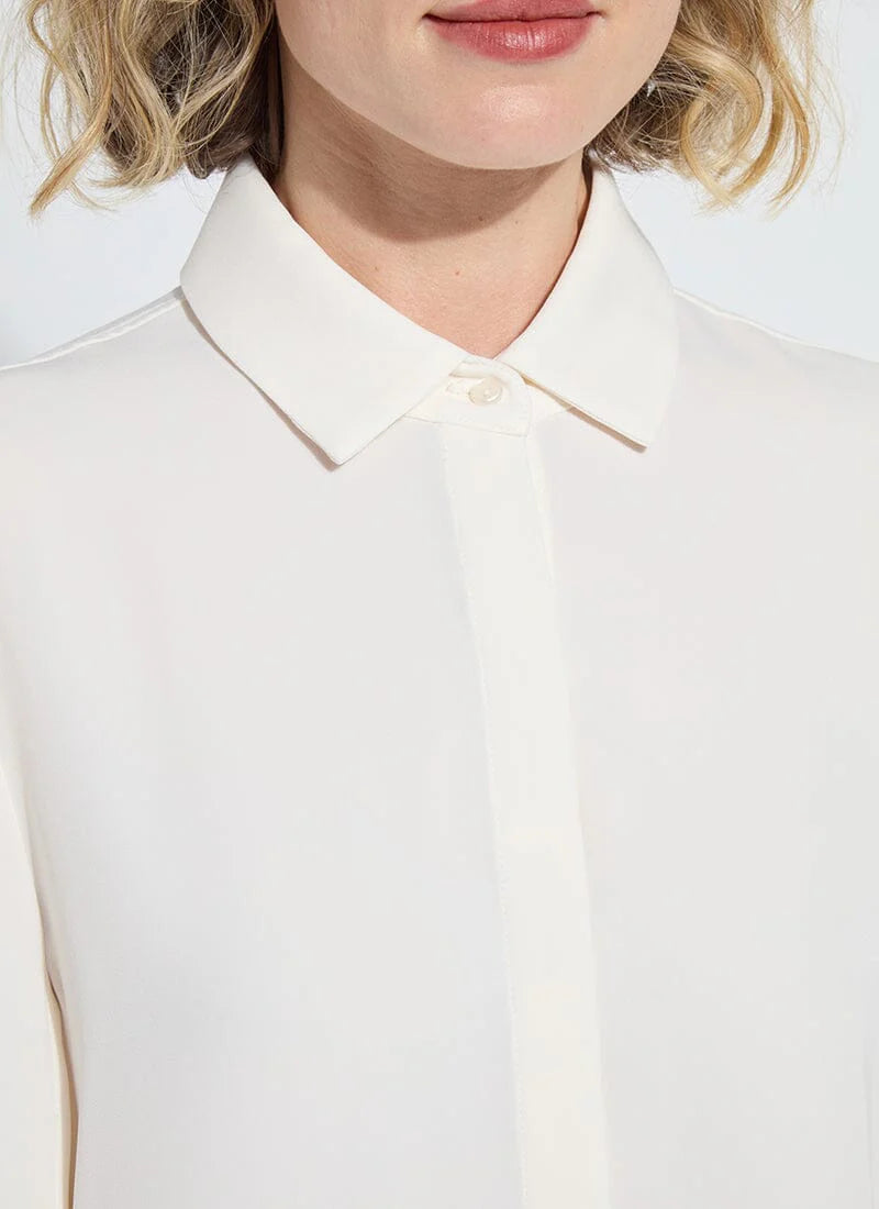 Ivette Pleated Balloon Sleeve Blouse