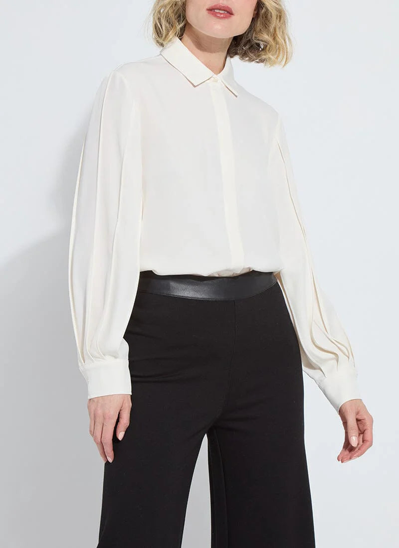 Ivette Pleated Balloon Sleeve Blouse