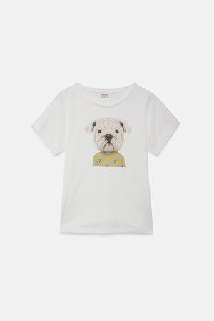 Dog Print T-Shirt | White