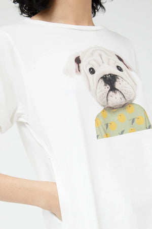 Dog Print T-Shirt | White