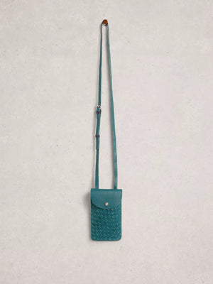 Coco Weave Leather Phone Bag