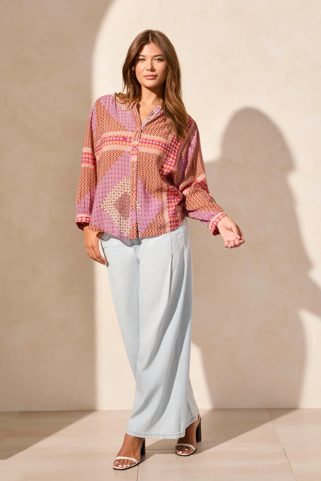 Flowy Dolman Sleeve Blouse