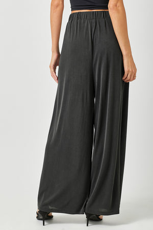 Modal Wide Leg Pants | Black