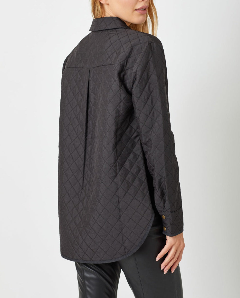 QUILTED SHACKET | Black