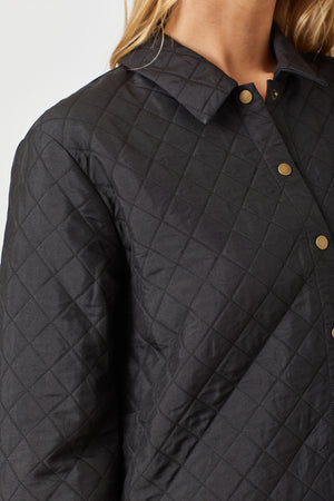 QUILTED SHACKET | Black