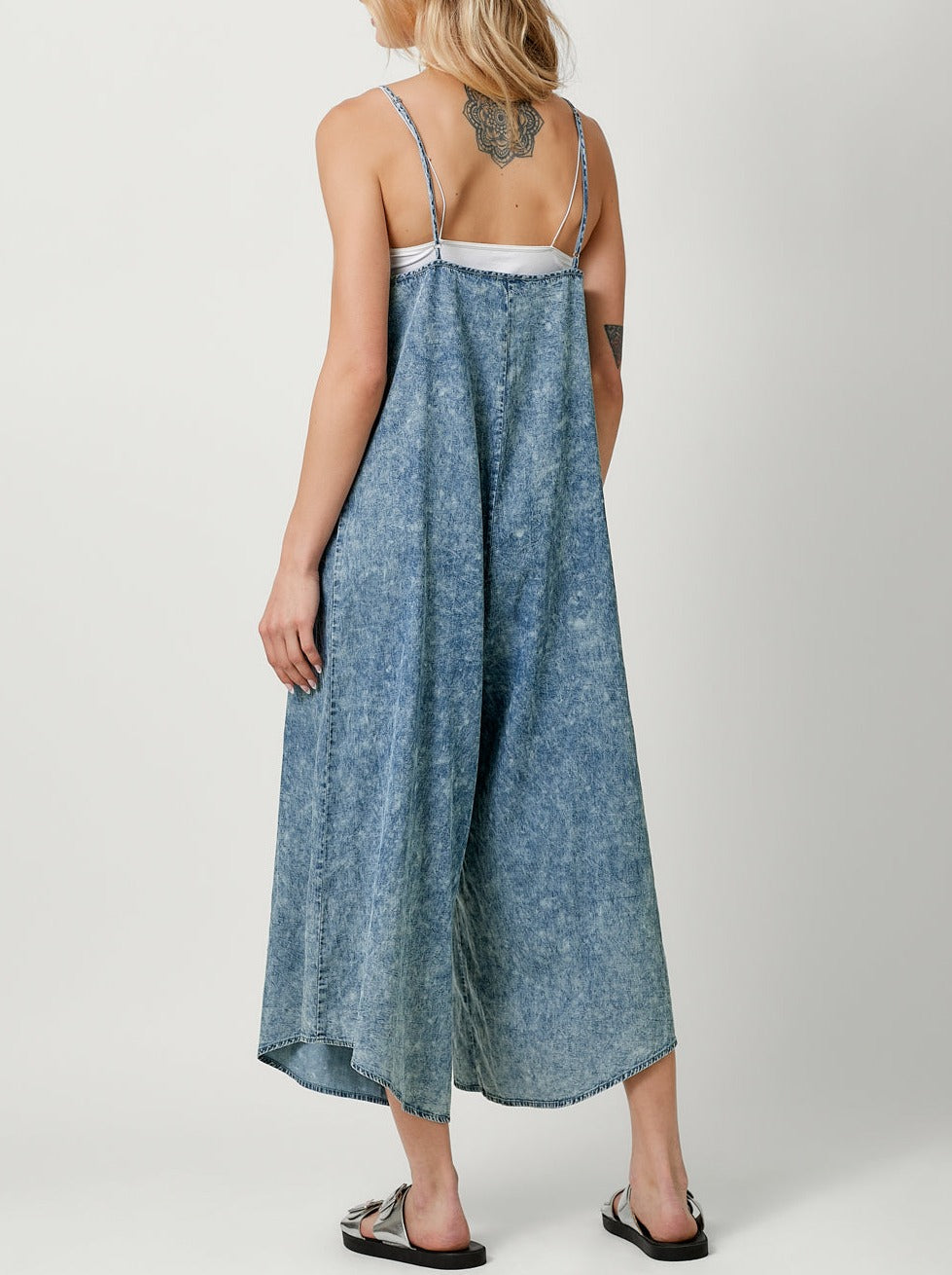 Tencel Cami Baggy Jumpsuit | Deep Blue