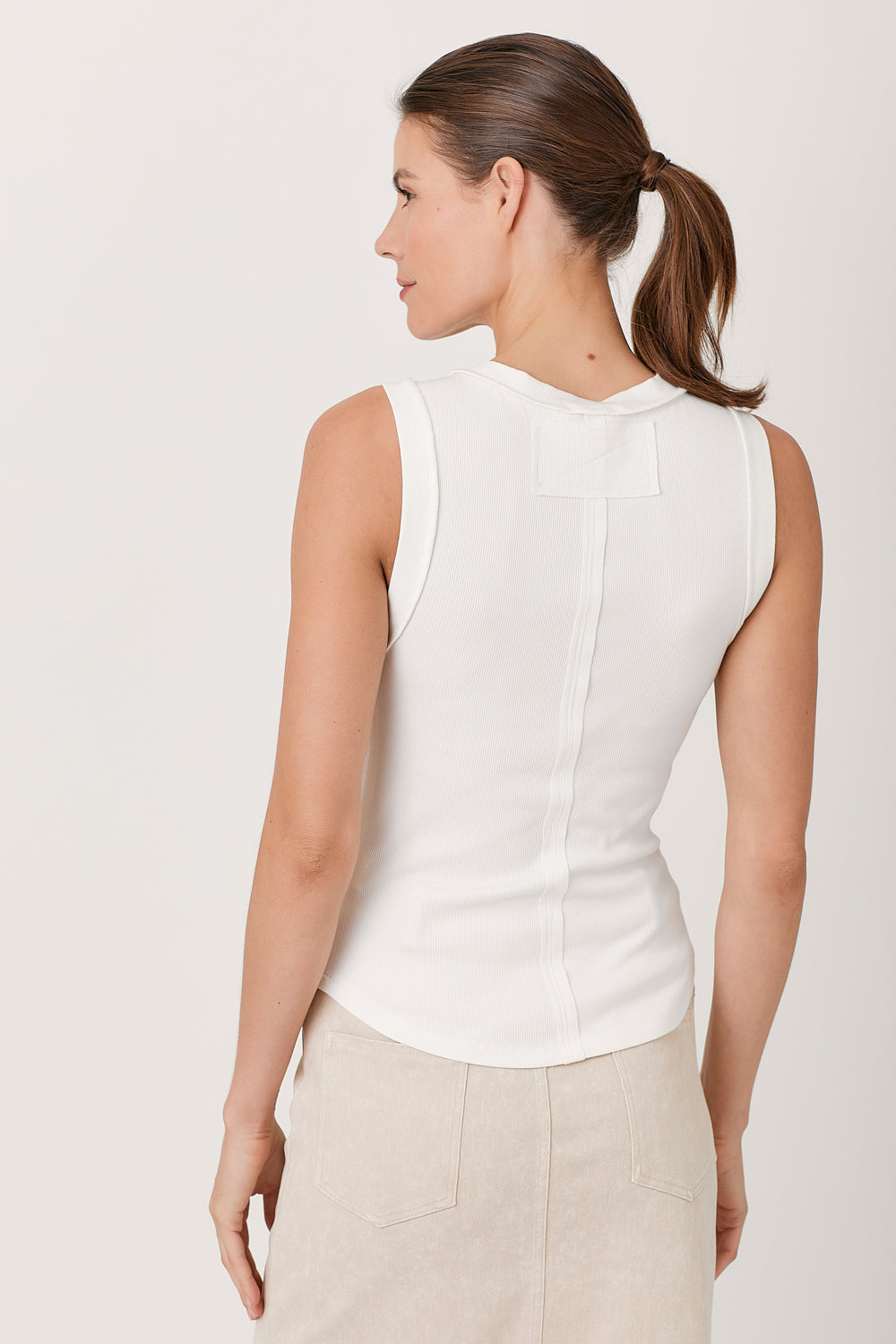 Exposed Seaming Ribbed Tank
