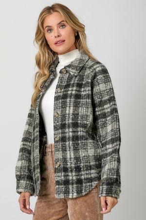 Plaid Button Down Shacket