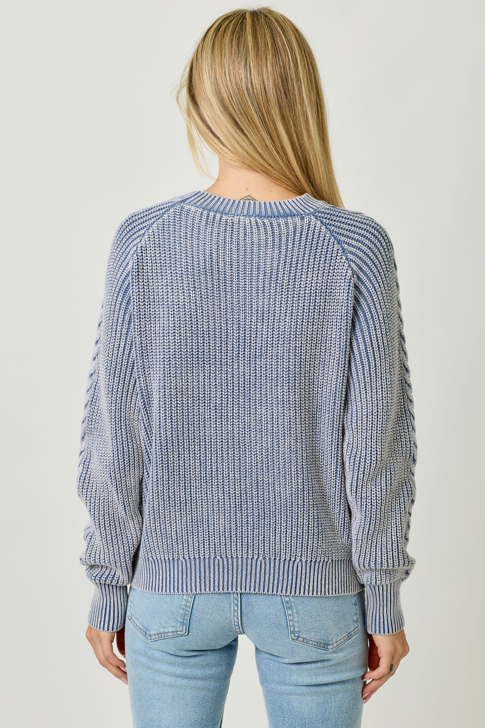 Washed Cable Sweater