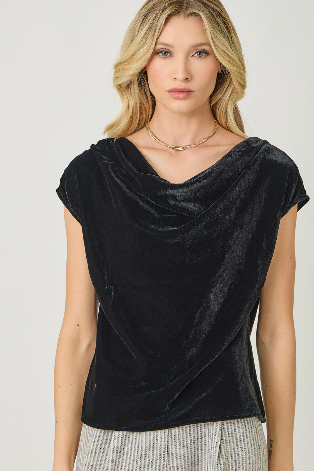 Velvet Cowl Top