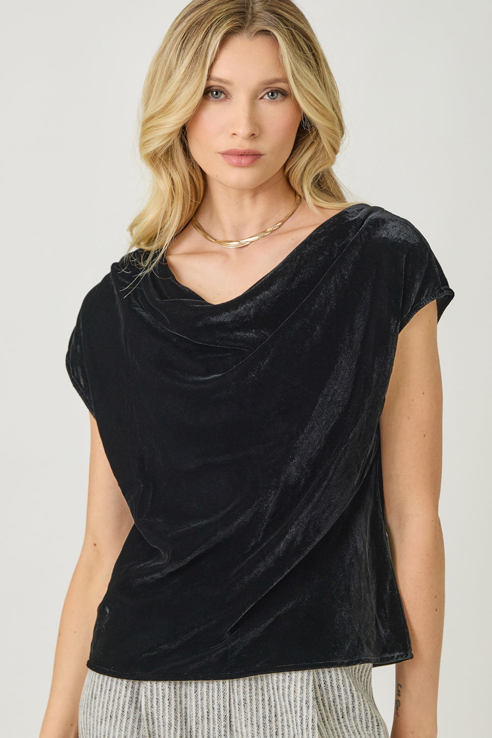 Velvet Cowl Top
