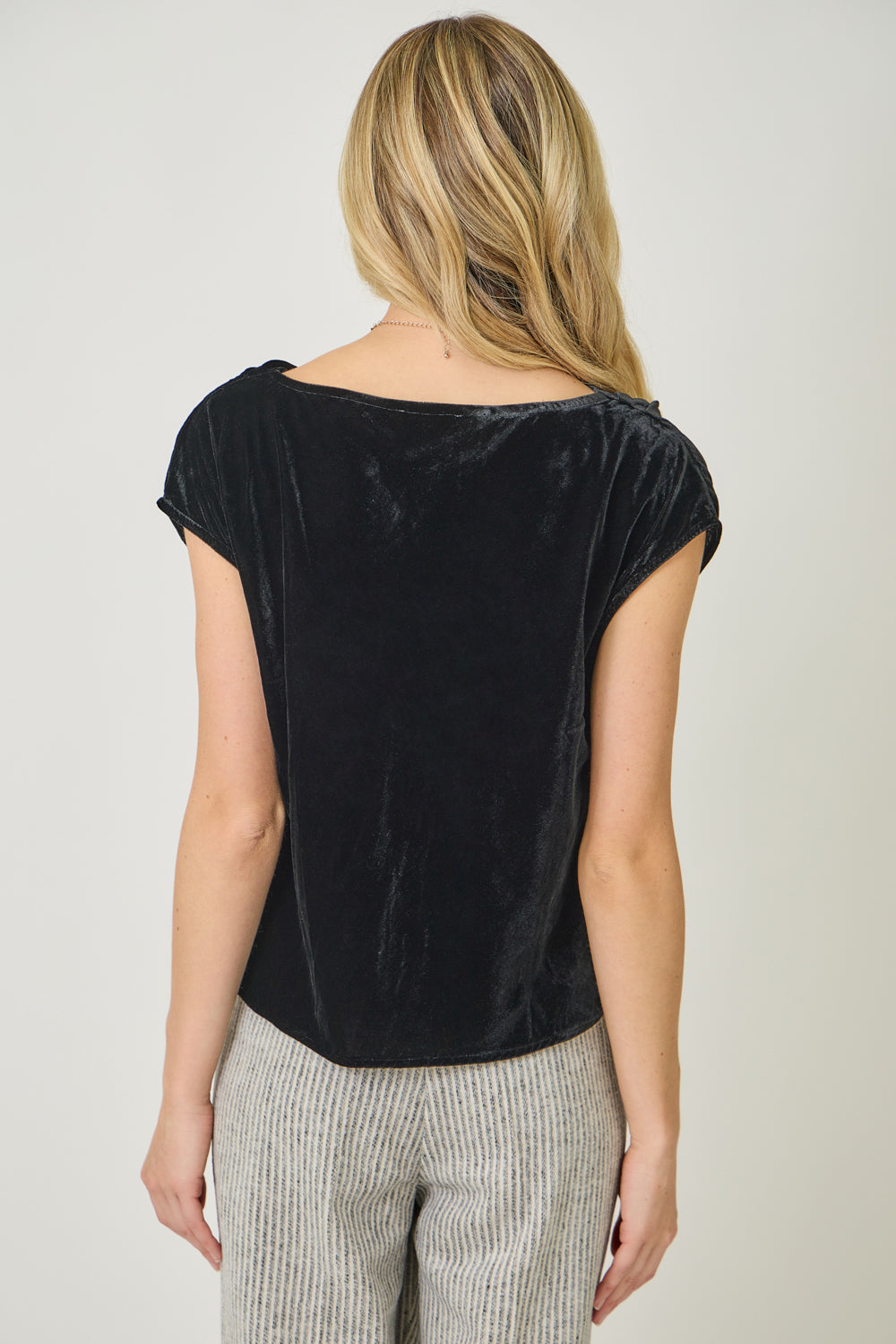 Velvet Cowl Top